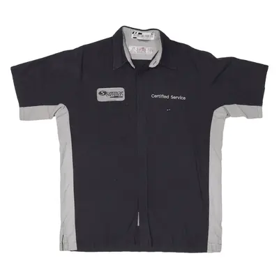 RED KAP Worker Shirt Black Short Sleeve Mens L