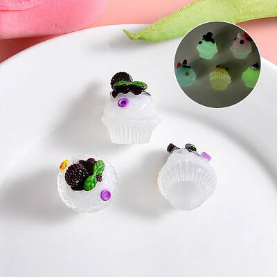 Luminous Cupcake Resin Sculpture Ornament