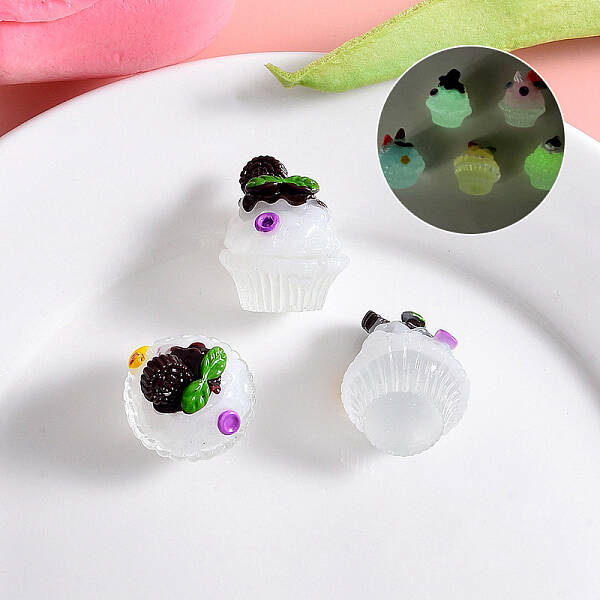 Luminous Cupcake Resin Sculpture Ornament