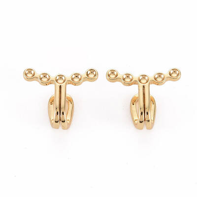 Brass Rhinestone Settings Clip-on Earring Findings