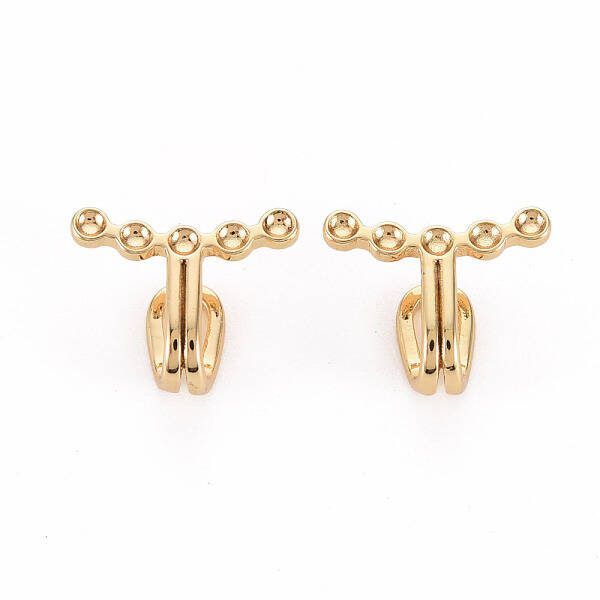 Brass Rhinestone Settings Clip-on Earring Findings