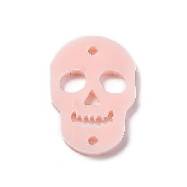 Skull Opaque Acrylic Connector Charms