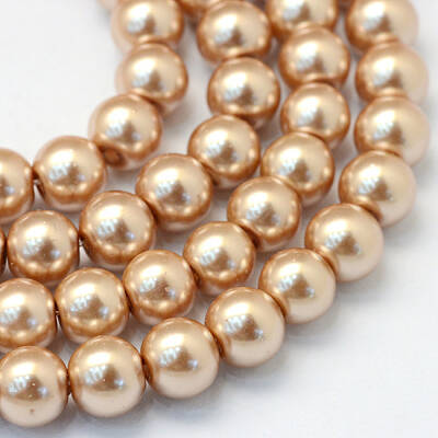 Baking Painted Glass Pearl Bead Strands