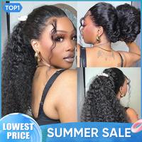 Wigfever Upgraded 360 Style Water Wave Invisi Draw-Strings Wear Go Glueless Pre-Bleached And Pre-Cut Lace Human Hair Wig