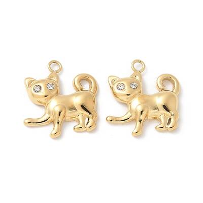 304 Stainless Steel Rhinestone Pendants