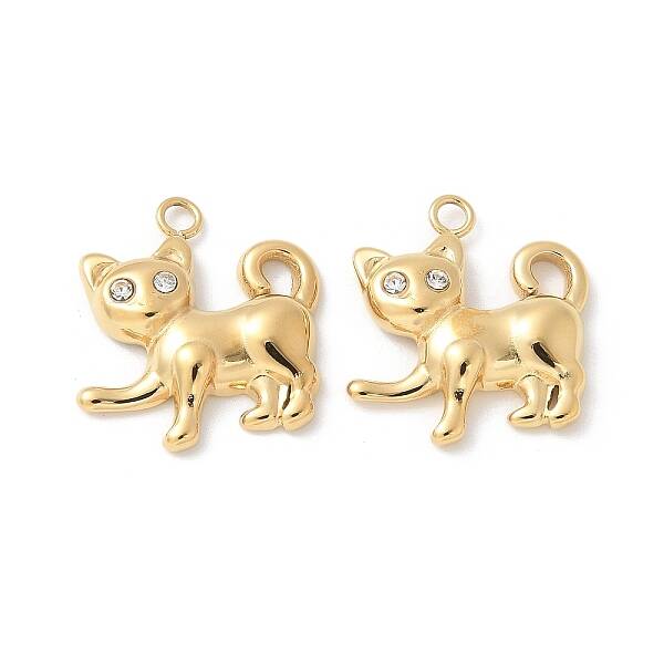 304 Stainless Steel Rhinestone Pendants