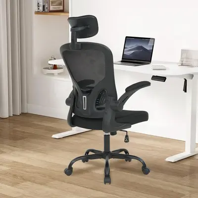 Office ComputeDesk Chair, Ergonomic High-Back Mesh RollingWork Chairs with Wheels and AdjustableHeadrests,Comfortable Lumbar ...
