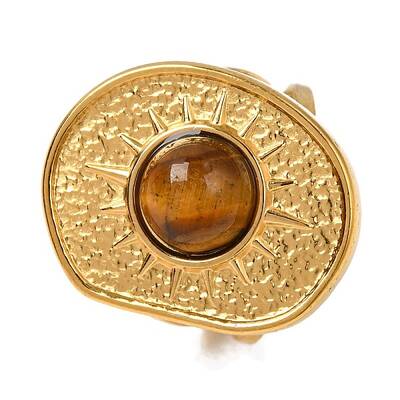 Natural Tiger Eye Finger Rings