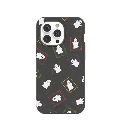 Black Ghost Stamps iPhone 14 Pro Case