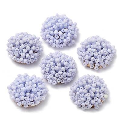 Glass Seed Beaded Cabochons