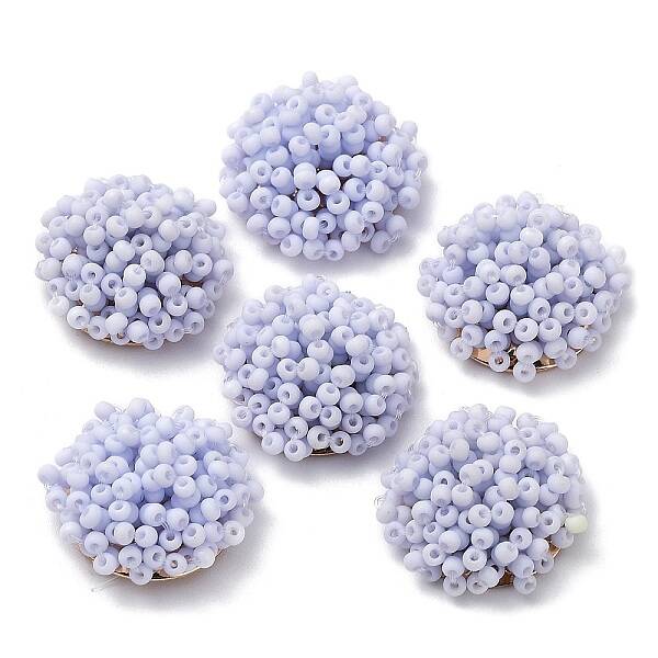 Glass Seed Beaded Cabochons