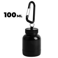 Portable Protein Powder Bottle, 100ml Mini Protein Powder Supplement Cup, Leak Proof Fitness Bottle, Sports Accessories for G...