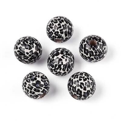 Printed Schima Wood Beads