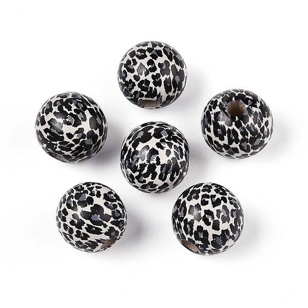 Printed Schima Wood Beads