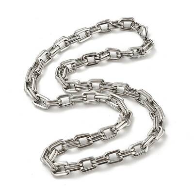 Non-Tarnish 201 Stainless Steel Boston Link Chain Necklace