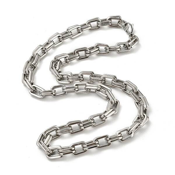 Non-Tarnish 201 Stainless Steel Boston Link Chain Necklace