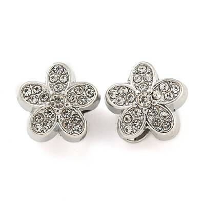 Rack Plating Alloy Rhinestone European Beads