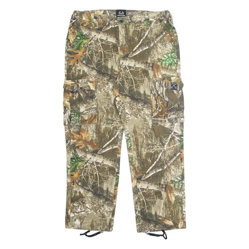 REALTREE Camo Cargo Mens Trousers Green Regular Straight W36 L31