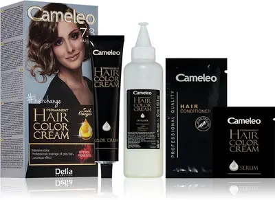 Delia Cosmetics Cameleo Omega Permanent Hair Dye Color 7.3 Hazelnut
