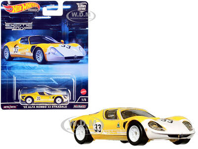 1969 Alfa Romeo 33 Stradale 33 Yellow and White \