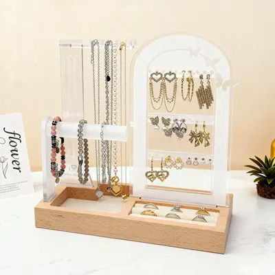 Whimsical Frosted Themed Jewelry Organizer Stand – Cute Decorative Di