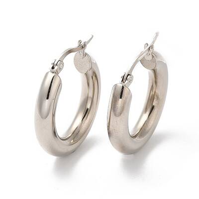 Non-Tarnish 304 Stainless Steel Huggie Hoop Earrings for Women
