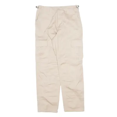 MAX FUCSH Military Cargo Mens Trousers Beige Regular Straight W28 L30