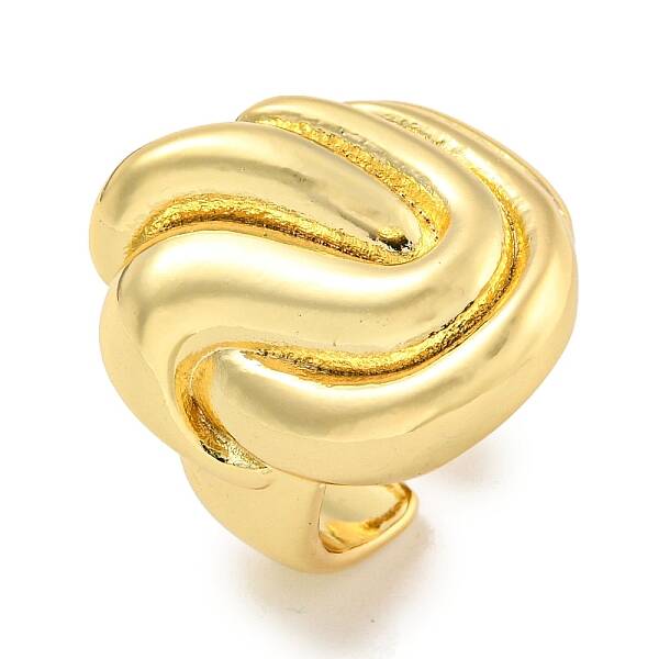Rack Plating Brass Open Cuff Ring for Women Men