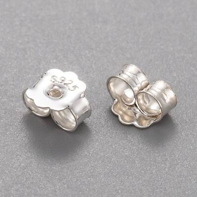 925 Sterling Silver Friction Ear Nuts