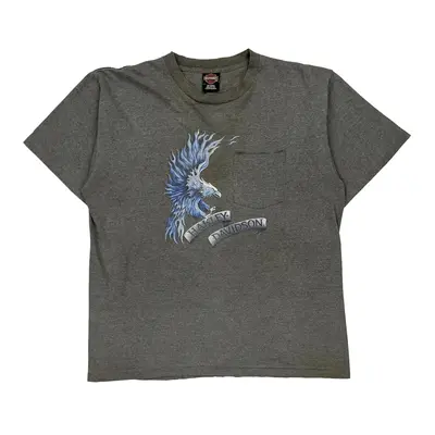 Myrtle Beach Harley Davidson Graphic T-Shirt - XL Grey Cotton
