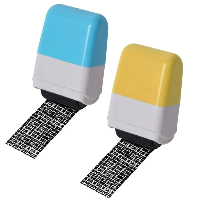 Stamp Roller For Correction, 2 Counts Identity And Address Protection Privacy Roller Stamp, Security Stamp For Home & Office,...