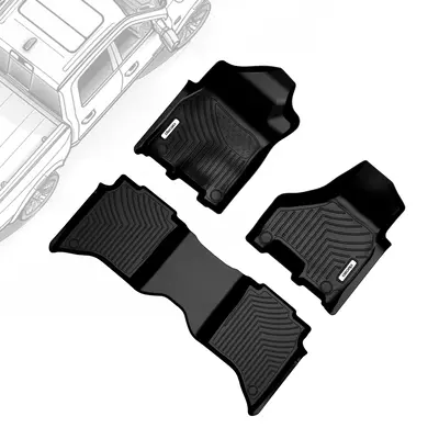 OEDRO Floor Mats for 2019-2024 Dodge Ram 2500 Crew Cab with 1st Row Bucket or Bench Seats, Custom Fit TPE All Weather Car Flo...