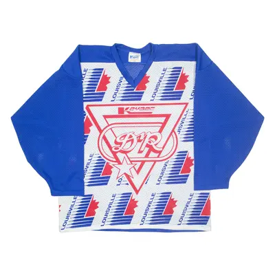 KEYBEC SUBLIME Mens Jersey Blue Long Sleeve USA V-Neck L