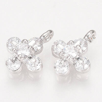 Brass Cubic Zirconia Charms
