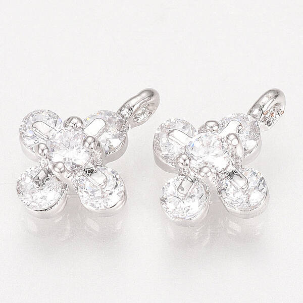 Brass Cubic Zirconia Charms
