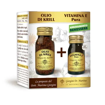 Dr Giorgini Krill Oil 50.4g + Pure Vitamin E 30g Set