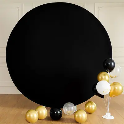 Wrinkle Free Black Round Backdrop Circle Cover - Aperturee