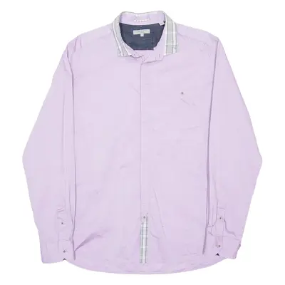 TED BAKER Mens Formal Shirt Purple Long Sleeve XL