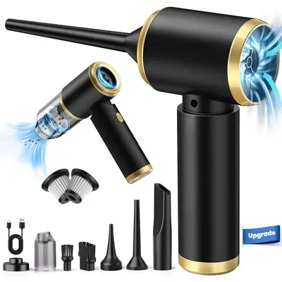 Cordless Car Vacuum Cleaner with 4-in-1 Accessories for Cars, Homes, Offices & Pets - Powerful Suction Power & Multifunctiona...