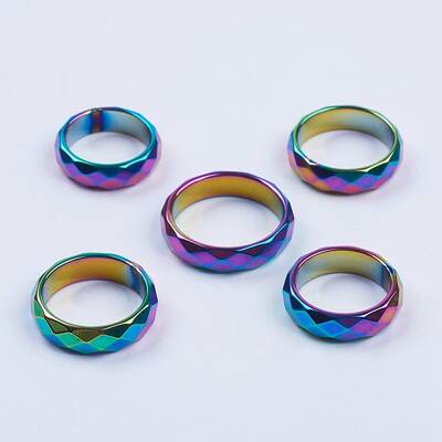 Non-magnetic Synthetic Hematite Rings