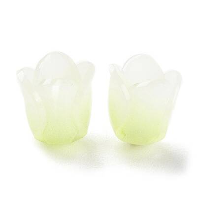 4-Petal Opaque Acrylic Bead Caps