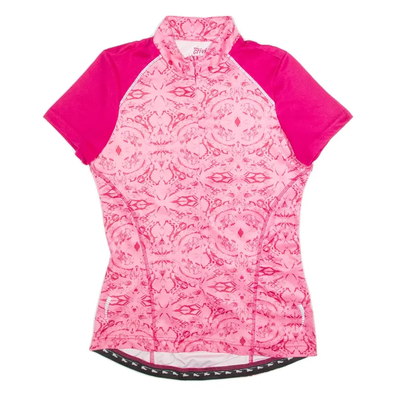 CRIVIT Cycling Zip Up Womens Jersey Pink High Neck M