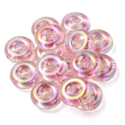 UV Plating Rainbow Iridescent Acrylic Beads