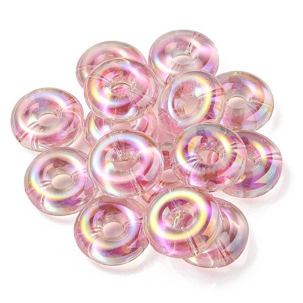 UV Plating Rainbow Iridescent Acrylic Beads