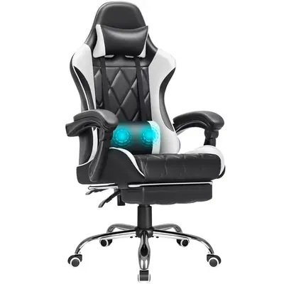 HOMALL Gaming Chair, Computer Chair with Footrest and Massage Lumbar Support, Ergonomic High Back Video Game Chair with Swive...
