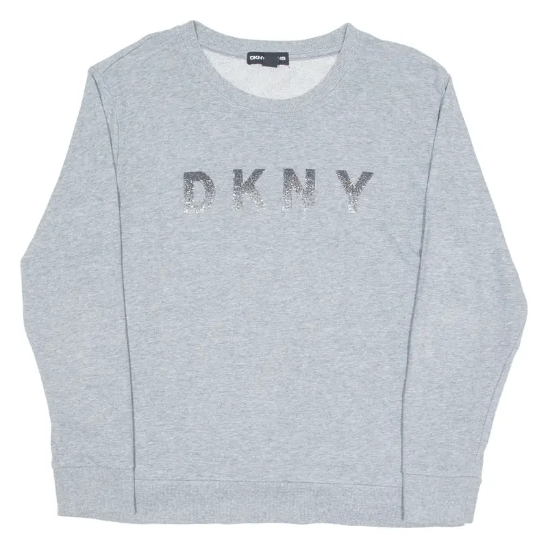 DKNY Womens Sweatshirt Grey Crew Neck L