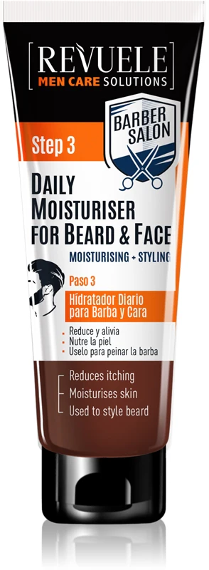 Revuele Men Care Solutions Barber Salon Moisturizing Face and Beard Cream 80ml