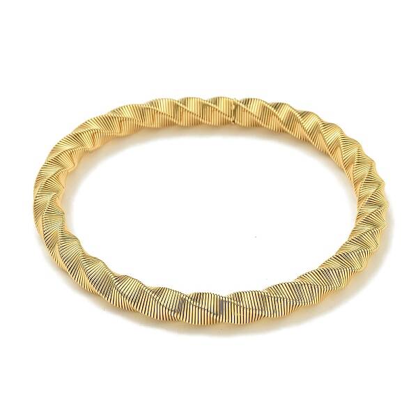 Ion Plating(IP) Adjustable 304 Stainless Steel Twist Spring Wire Bracelets