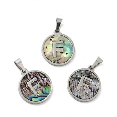 304 Stainless Steel with Paua Shell Pendants