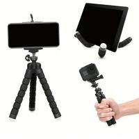 Flexible Sponge Tripod with Non-slip Design for Mobile Phone Video Recording, Smartphone Selfie Stick with Phone Holder, Phot...